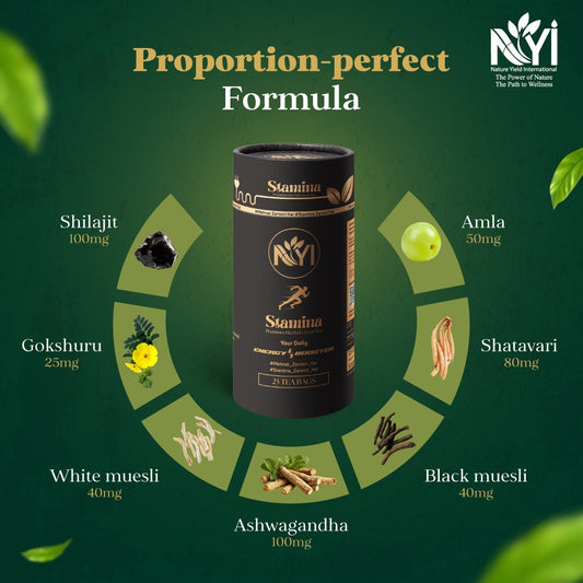 Stamina Premium Herbal Green Tea- Your Daily 'Energy' Booster (Retail Friendly Pack - 25 Tea Bags)