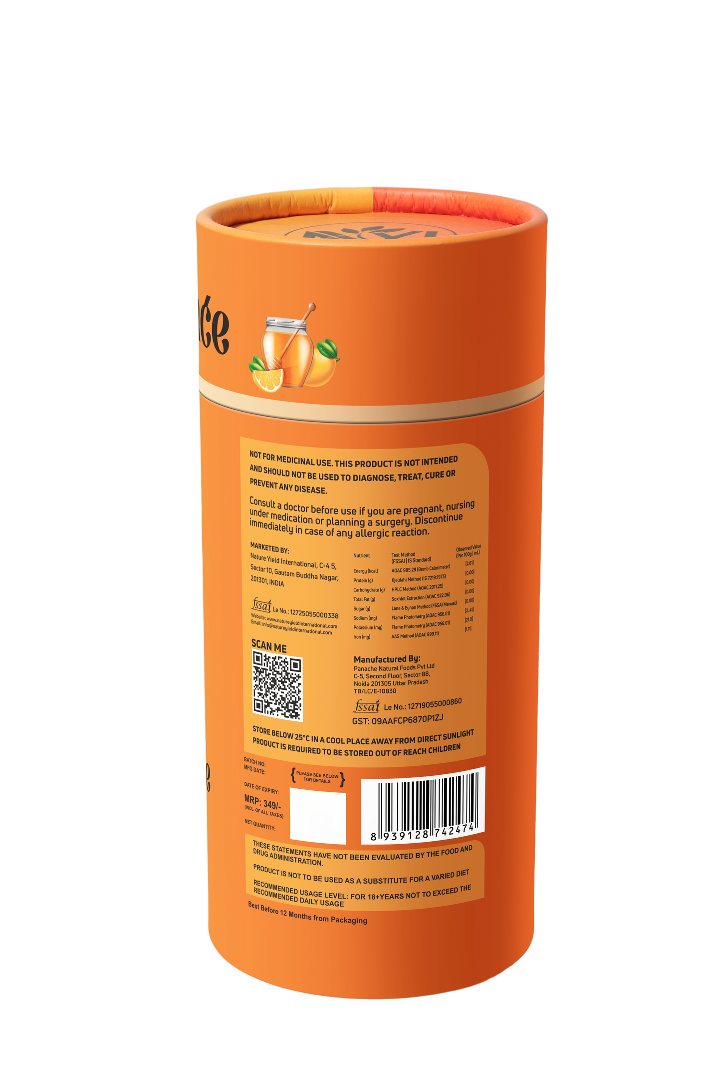 Tessence Premium Herbal Green Tea - Lemon & Honey (Retail Friendly Pack - 25 Tea Bags)