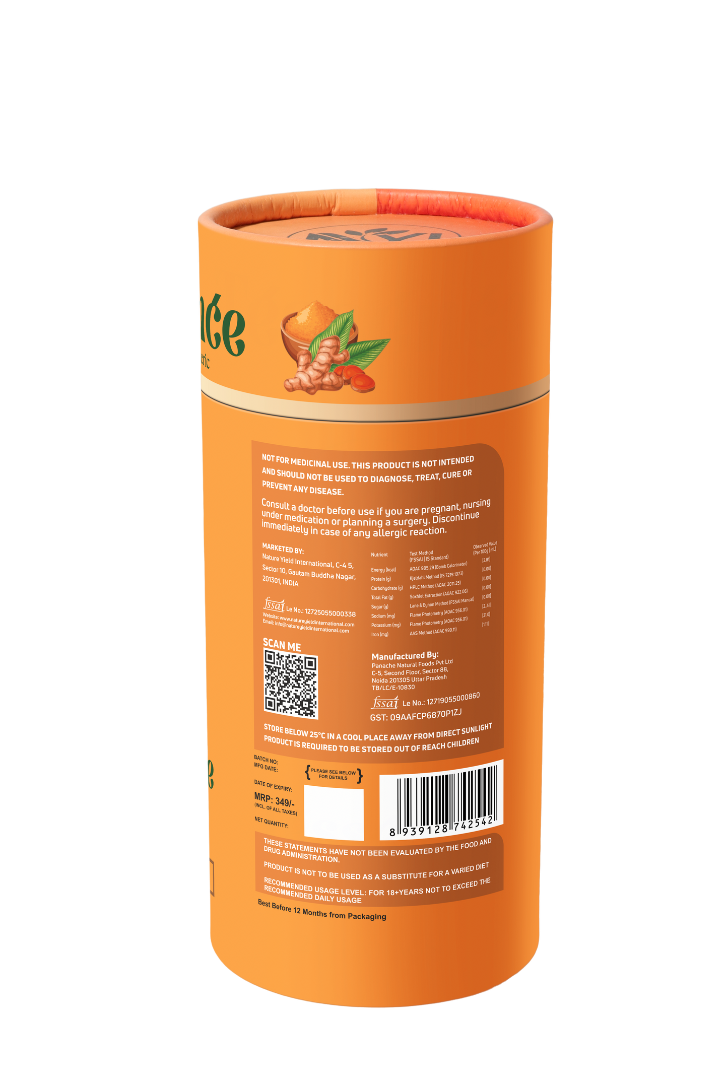 Tessence Premium Herbal Green Tea - Ginger, Tulsi & Turmeric( Immunity Booster) (Retail Friendly Pack - 25 Tea Bags)