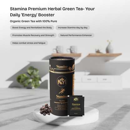 Stamina Premium Herbal Green Tea- Your Daily 'Energy' Booster (Retail Friendly Pack - 25 Tea Bags)